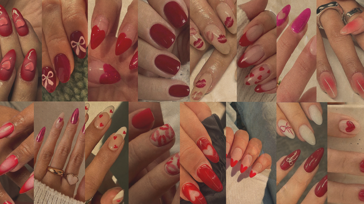 nail art inspo for valentine's day