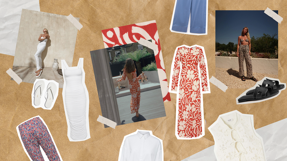 cool summer outfits for girls featuring chic dresses, pants, and stylish sandals.