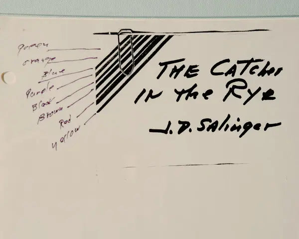 Illustration of a sketch related to 'The Catcher in the Rye' by J.D. Salinger, highlighting colors for a reading challenge.
