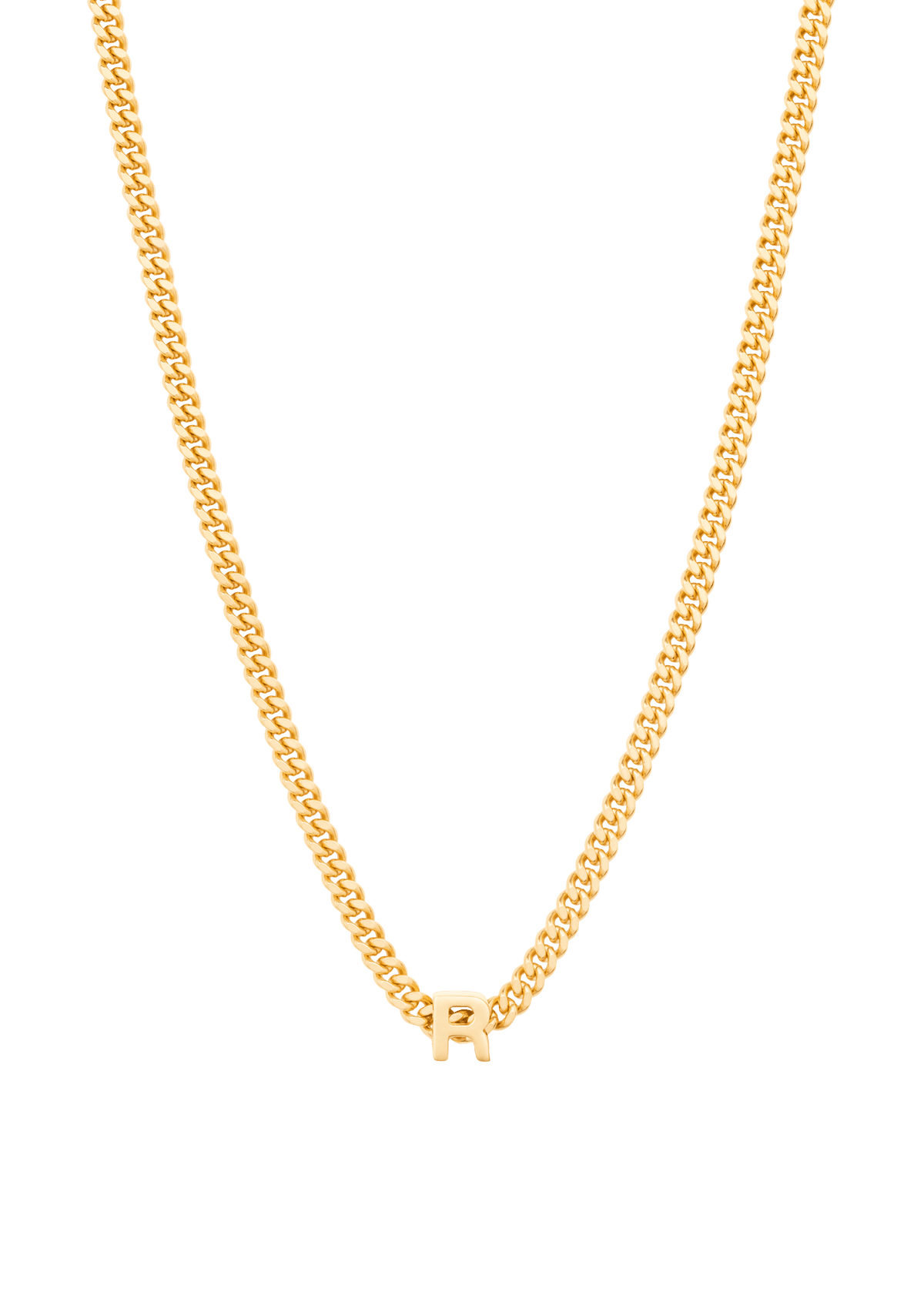 alphabet necklace with pendant R Necklaces
