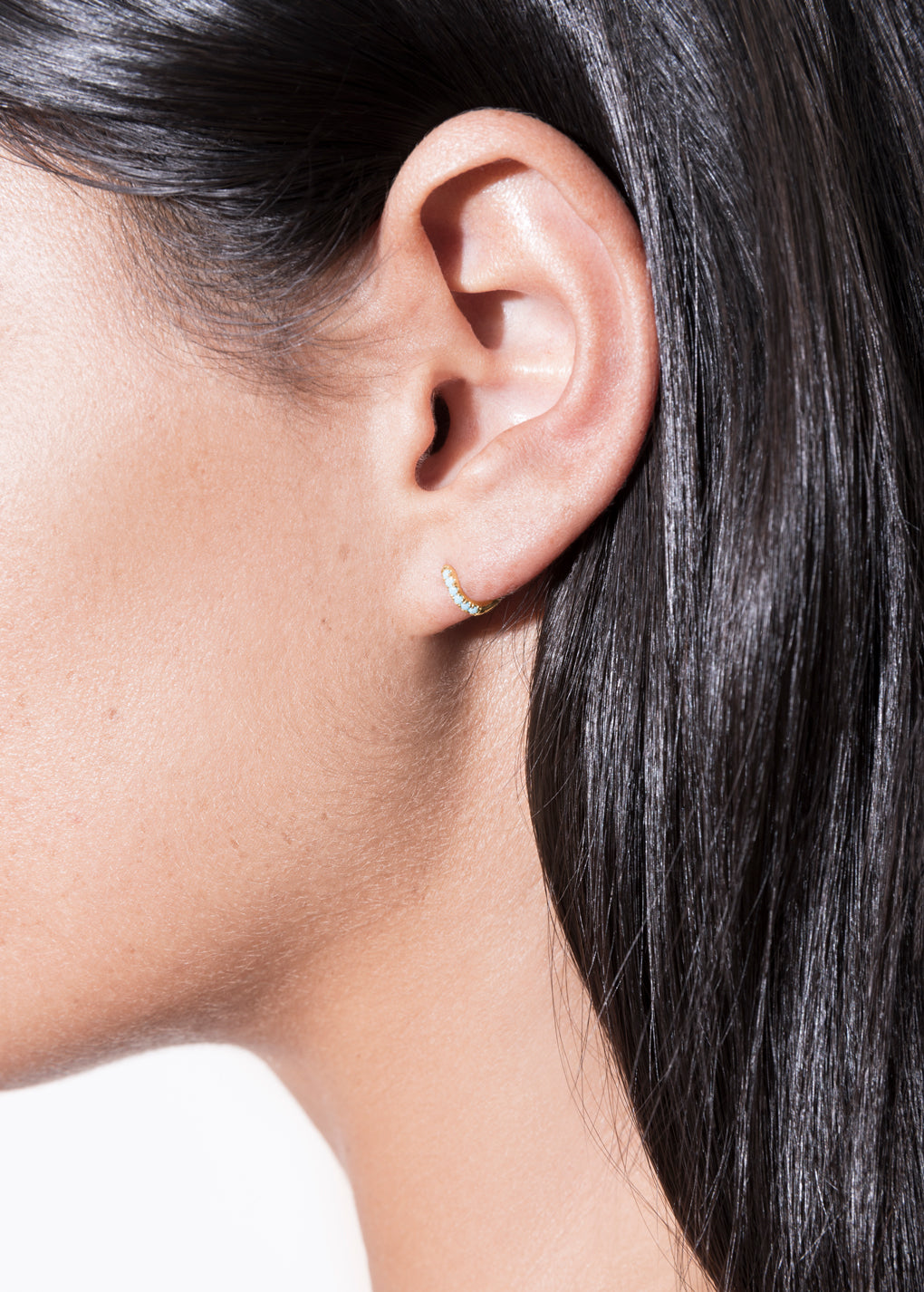 Cate Hoop 18k Türkis