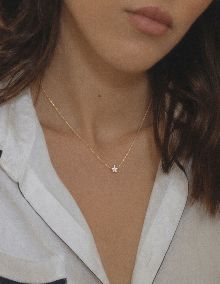 Flower 18k diamonds necklace Necklaces