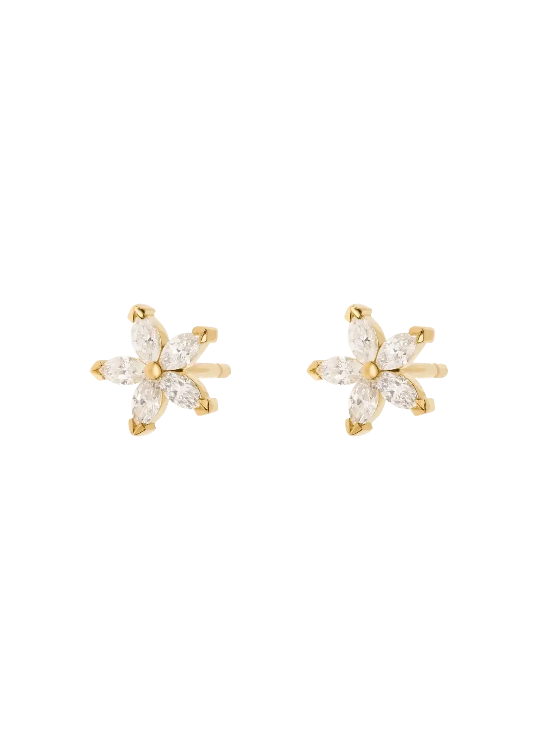 Flower 18k diamonds earrings Earrings