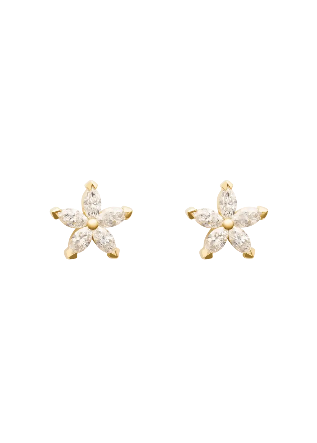 Flower 18k diamonds earrings Earrings