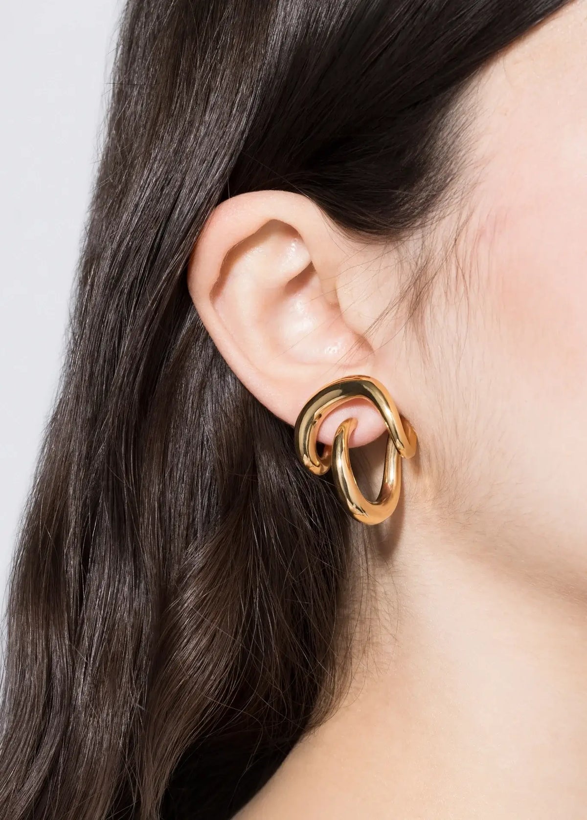 Iris-Ohrring und Ear Cuff Ohrringe