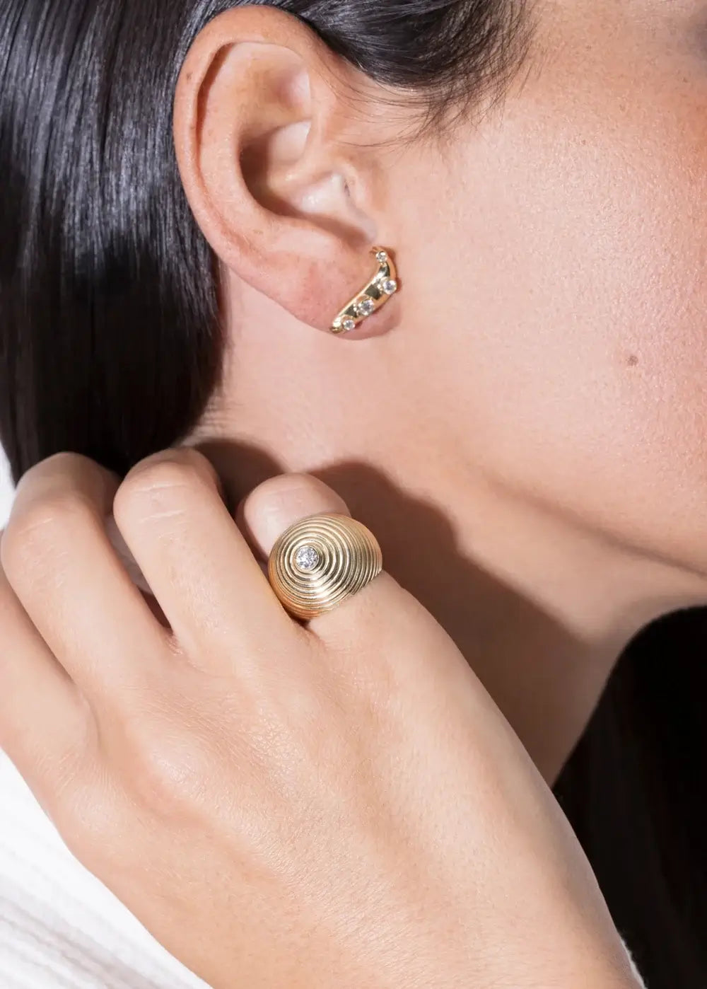 unendliche 18k Diamantohrringe Ohrringe