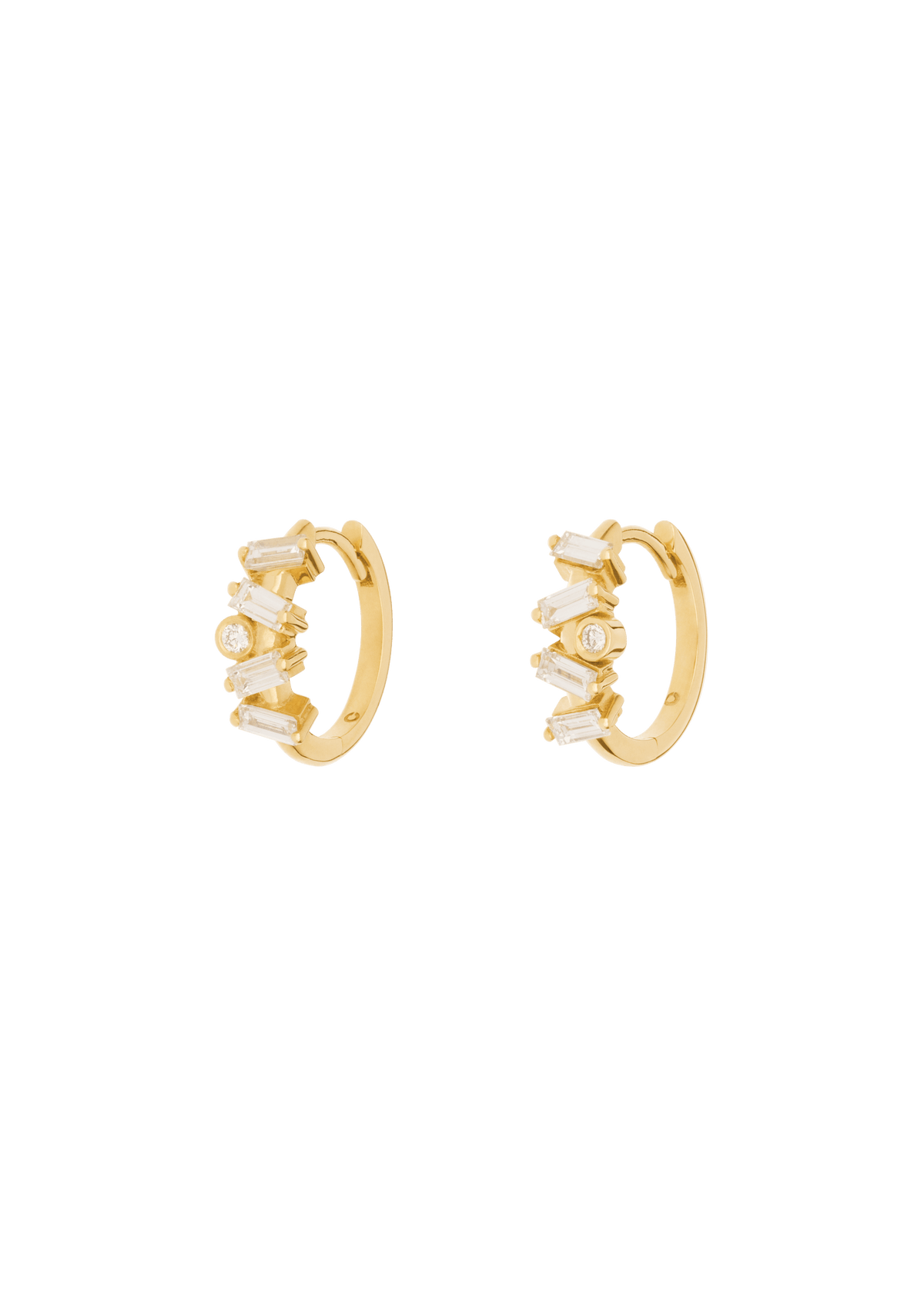 Ohrringe mit geformten Diamanten 18k Ohrringe