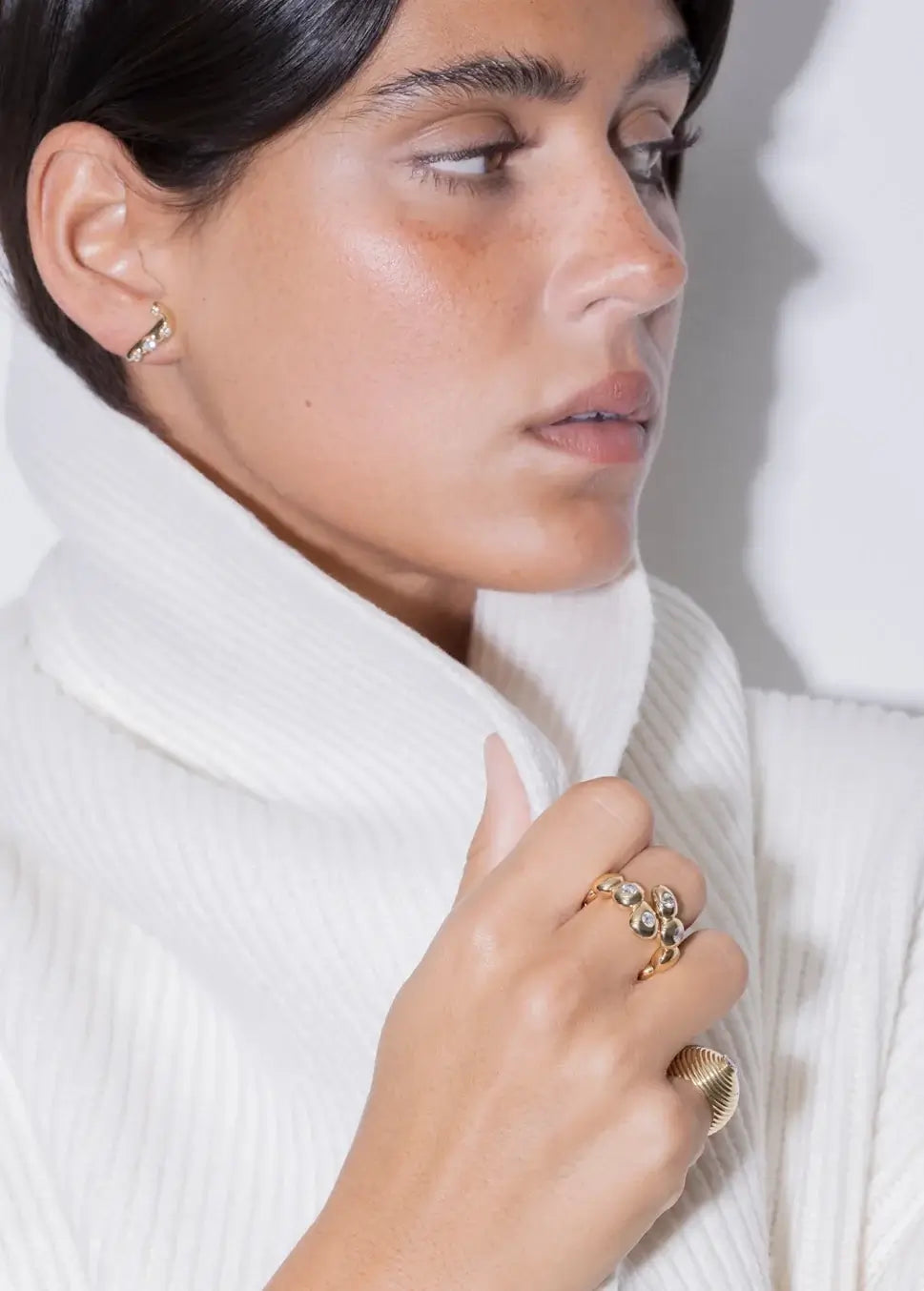 unperfekter Kugelring 18k Diamant Ringe