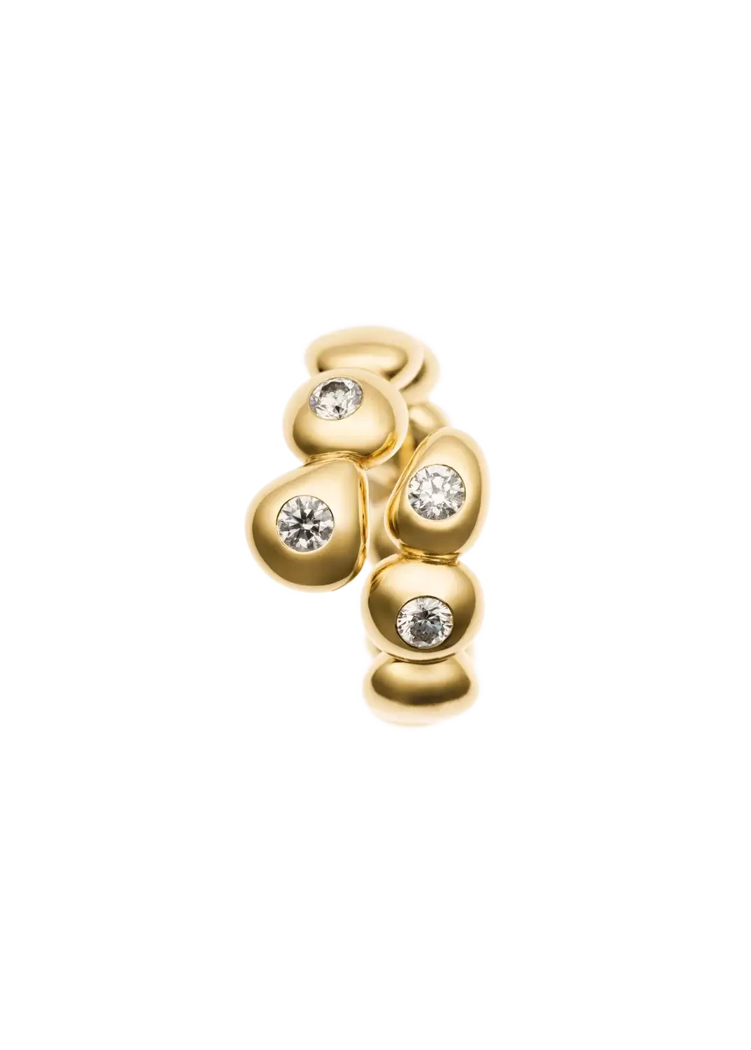 unperfekter Kugelring 18k Diamant Ringe