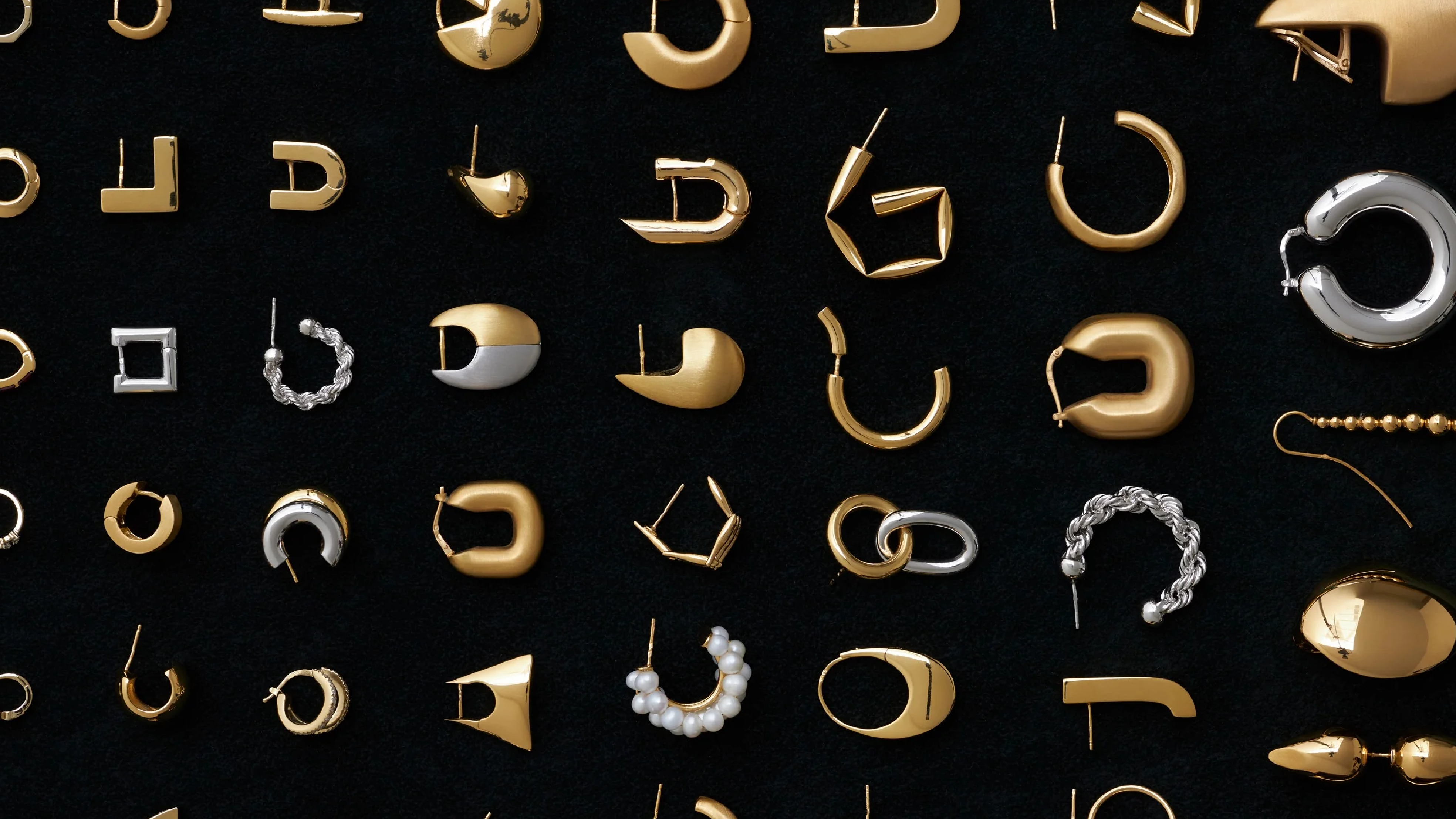 size guide earrings multiple options silver or gold