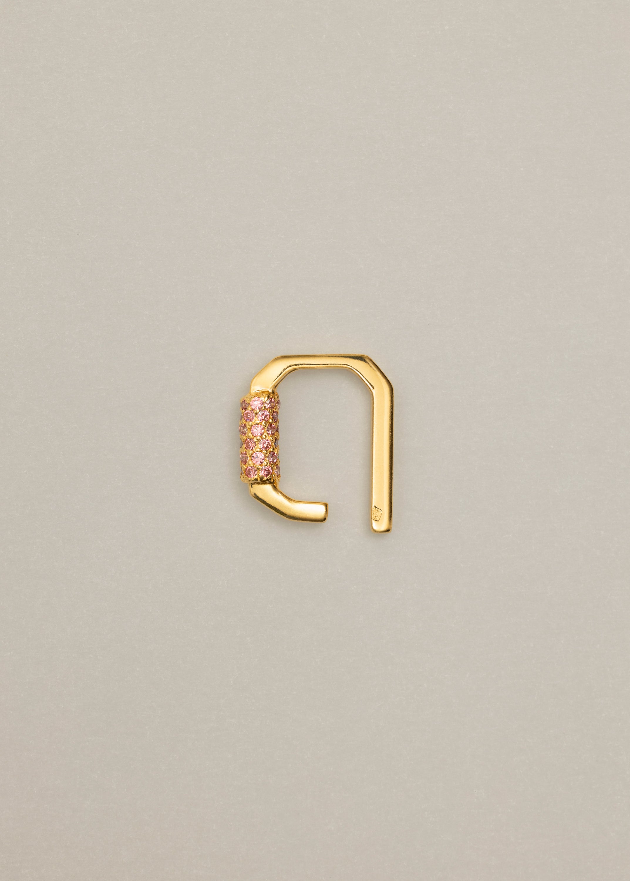 g earring pink in gold