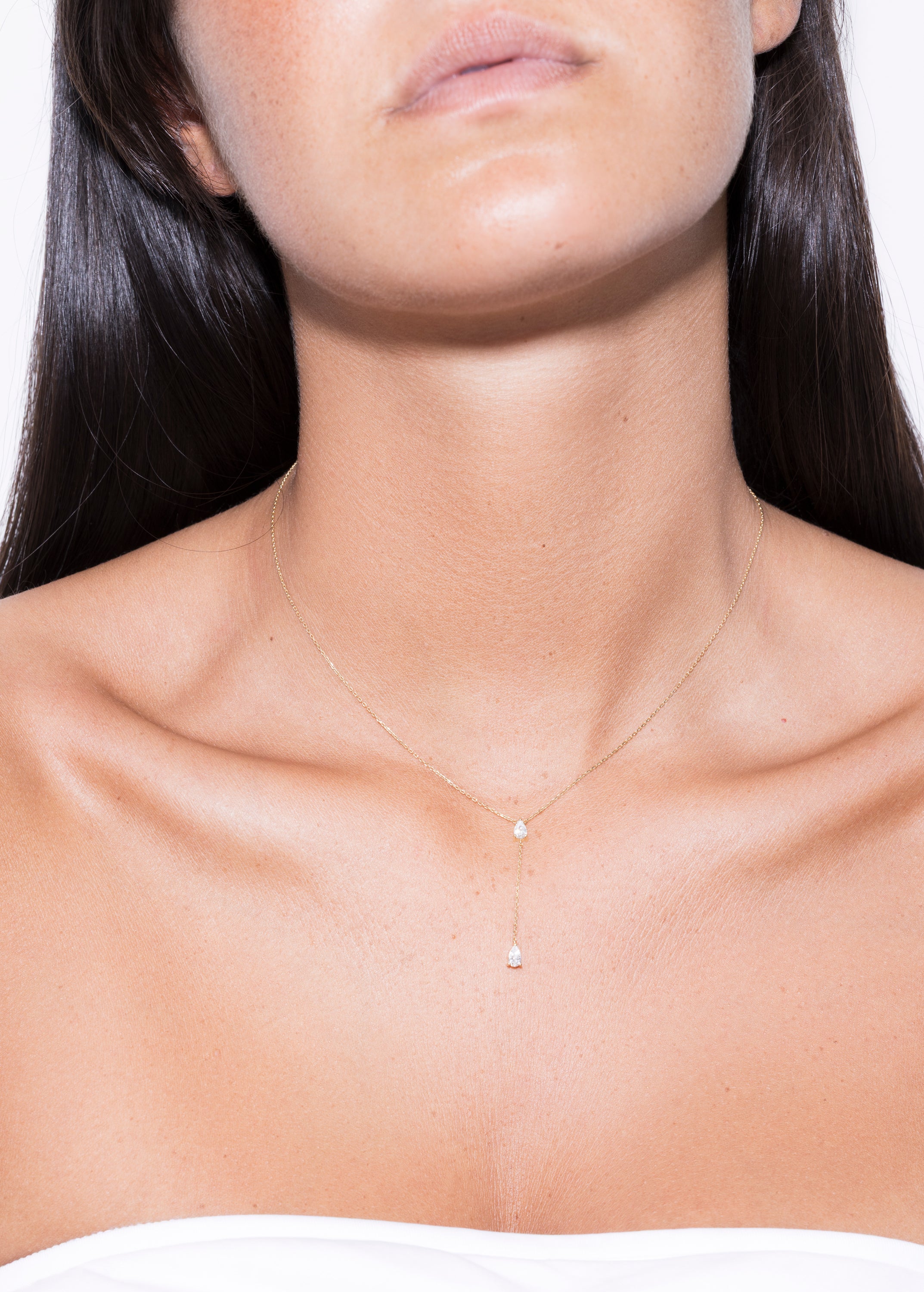 two diamond linked 18k halsketten