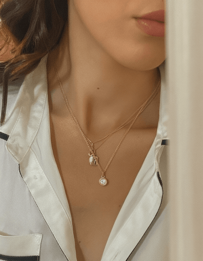 rundes 18k Diamant-Collier Halsketten