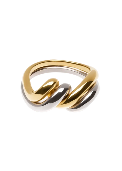 doppelter zweifarbiger Ring Ringe