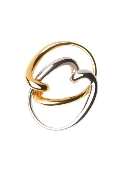 doppelter zweifarbiger Ring Ringe