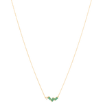 emerald and diamond 18k necklace