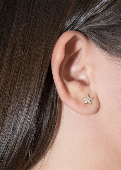 Flower 18k diamonds earrings Earrings