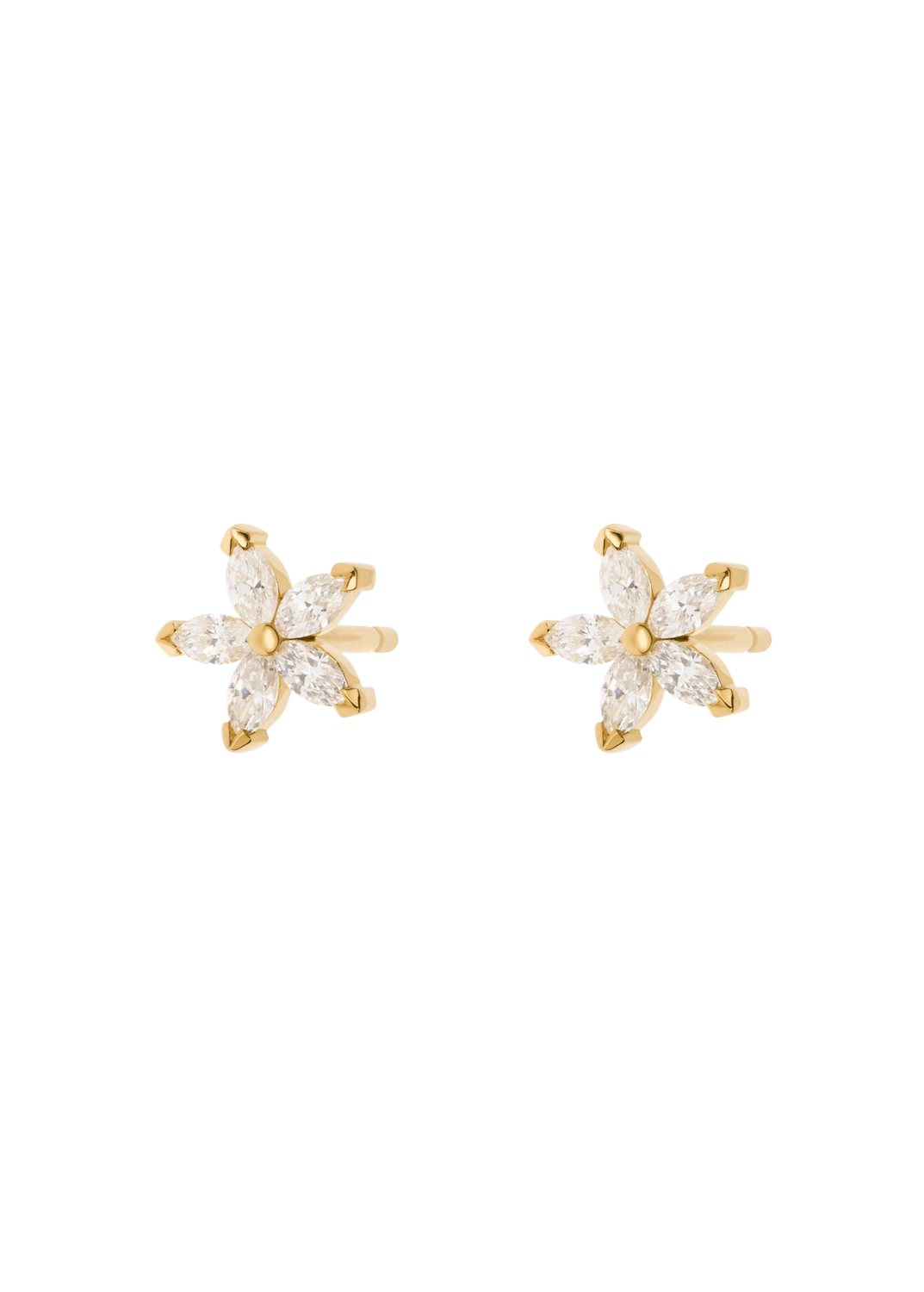 Blumenohrringe mit 18 Karat Diamanten Ohrringe