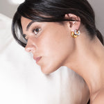 model wearing francis earrings