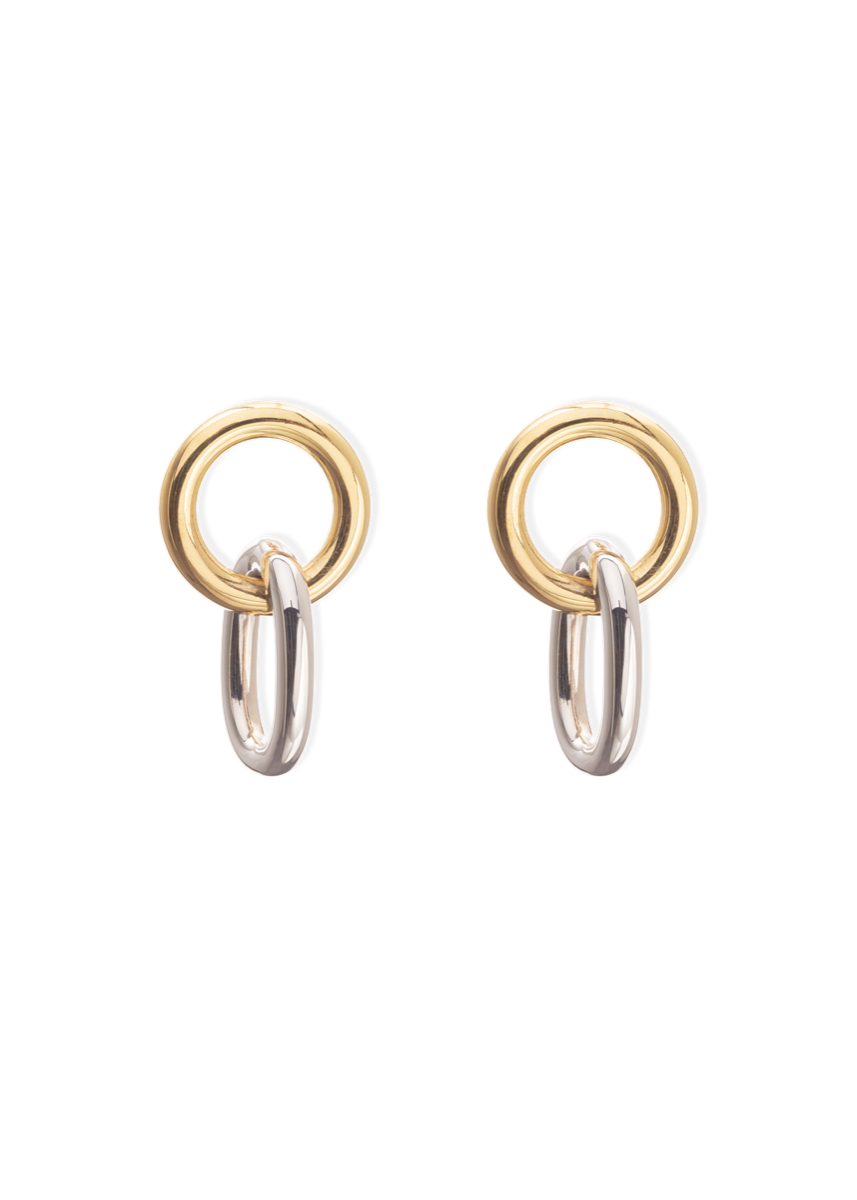 gilda two tone earrings