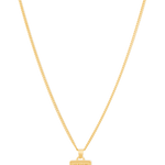 jodie shaped necklace in gold