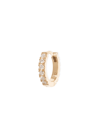 Limettenfarbene 7 mm Creolen mit 18 Karat Diamanten