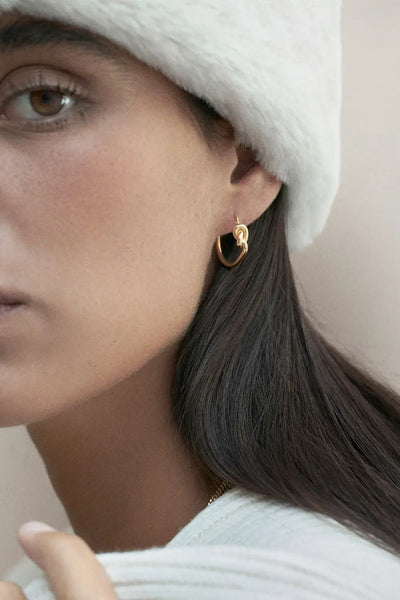 Lucilla Knot Huggies Earrings