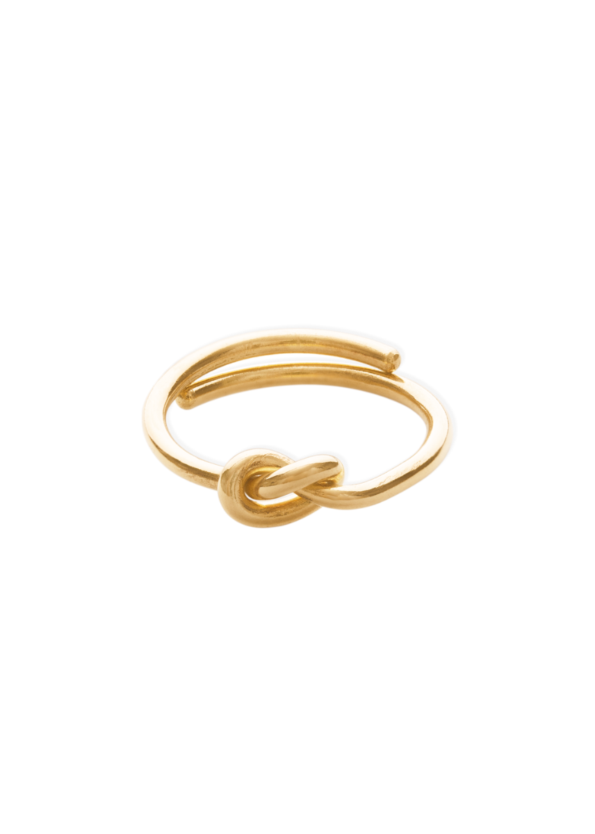 noeud ring in gold