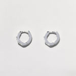 norma earrings white in silver