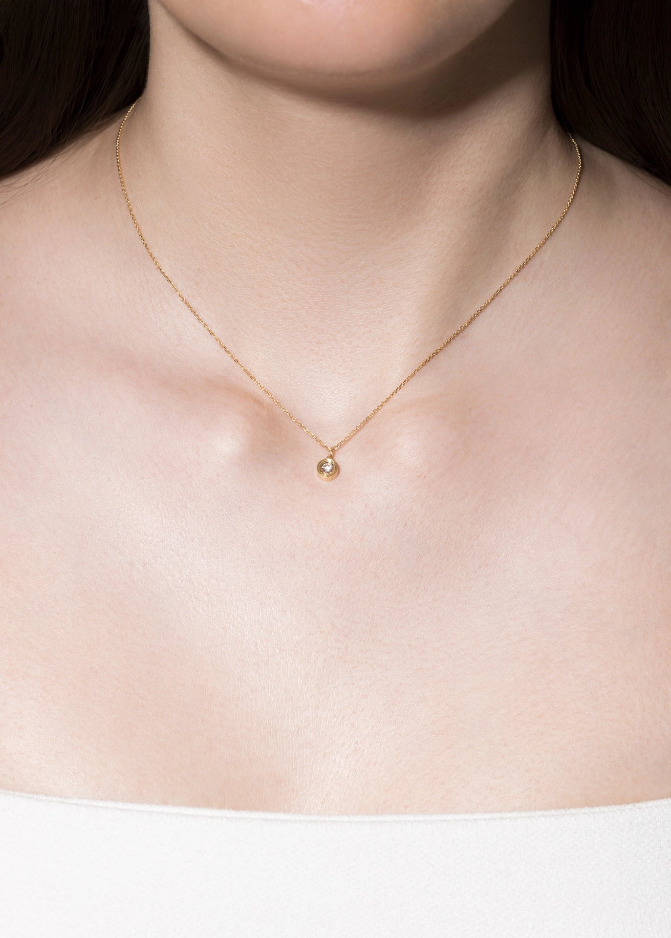 margarida bezel 18k diamond necklace Necklaces