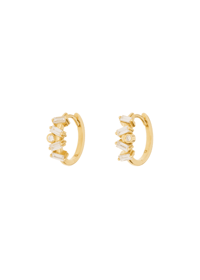 Ohrringe mit geformten Diamanten 18k Ohrringe