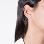 model wearing tina ear cuff in gold